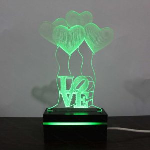 چراغ خواب سه بعدی قلب