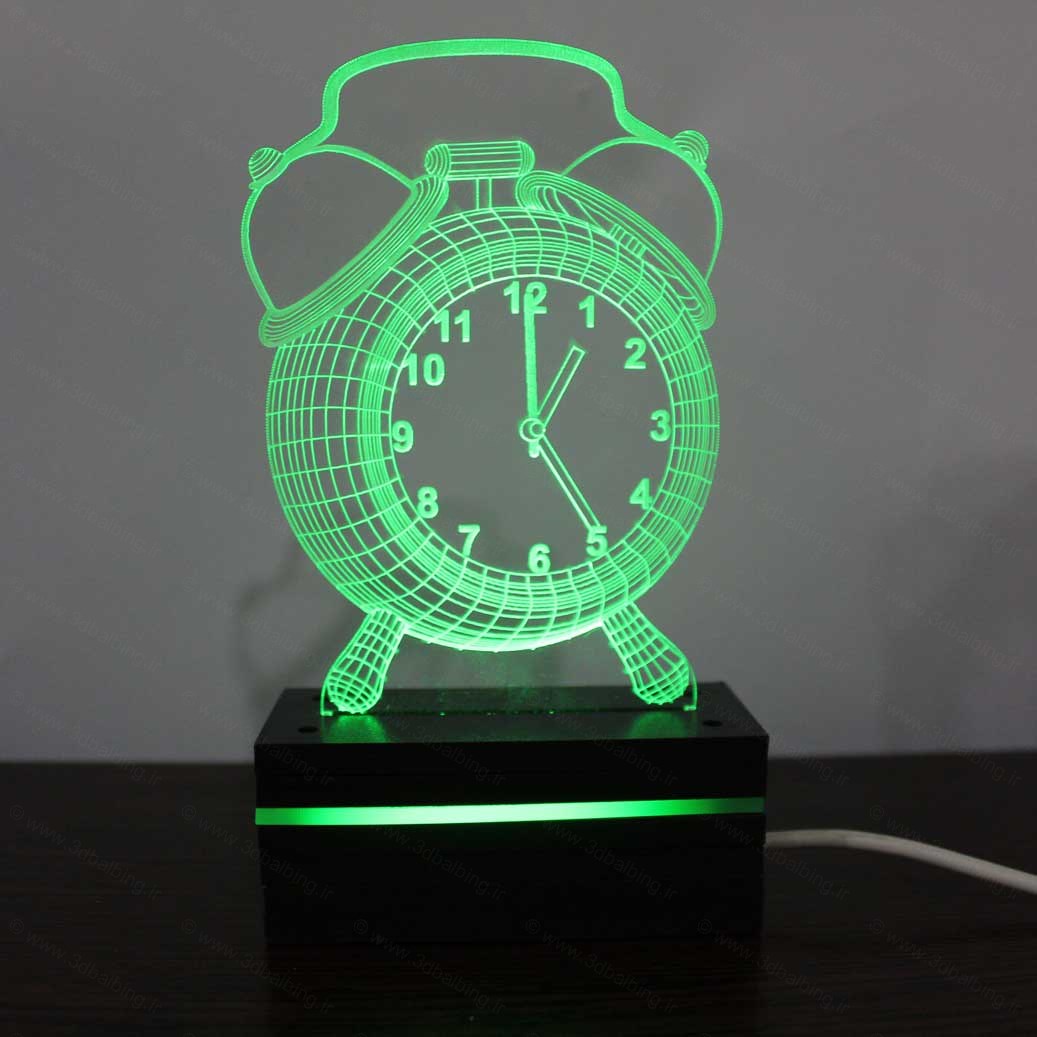 چراغ خواب طرح ساعت کوکی قدیمی - Image 4