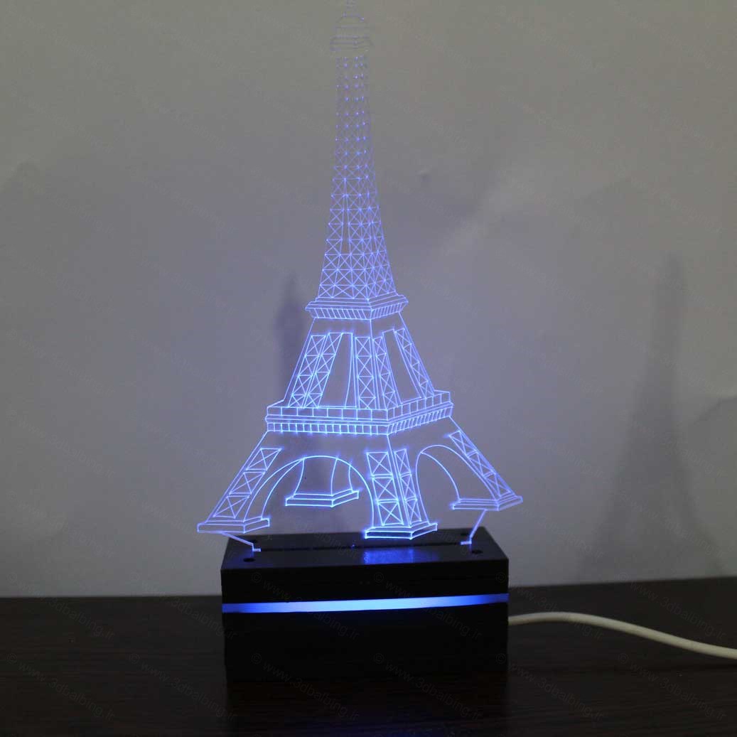 چراغ خواب سه بعدی برج ایفل - Image 2