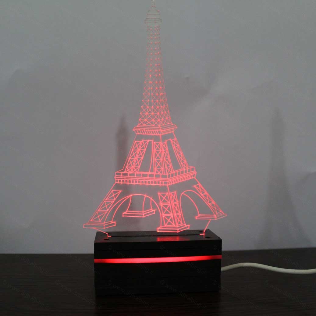 چراغ خواب سه بعدی برج ایفل - Image 3