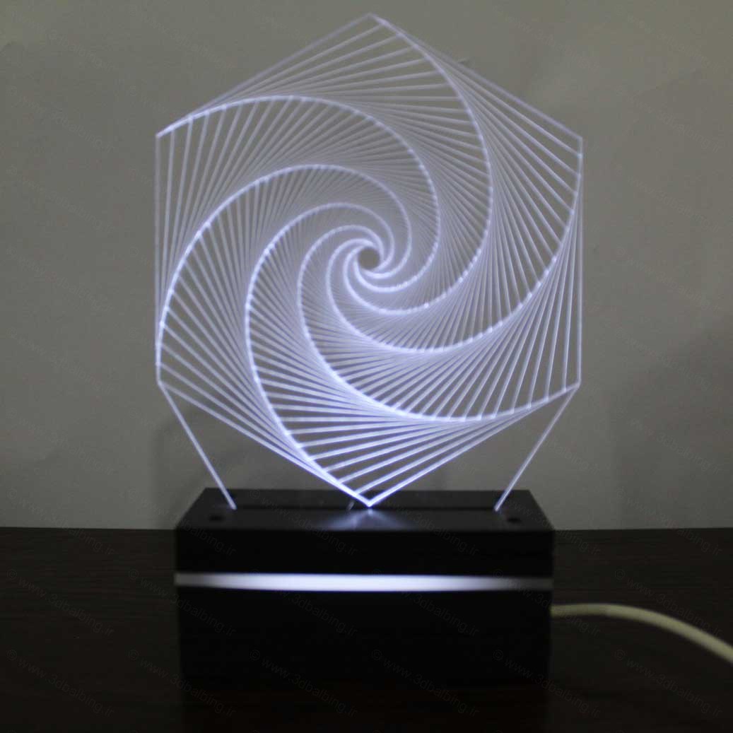 چراغ خواب سه بعدی طرح موج