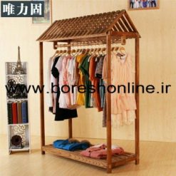 فایل لیزری جا لباسی چوبی ایستاده