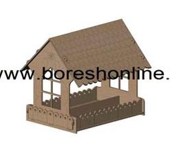 فایل لیزری لانه پرنده طرح کلبه