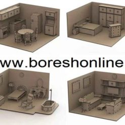 فایل ماکت داخل خانه کامل با لوازم