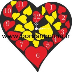 فایل لیزری ساعت دیواری قلبی 3