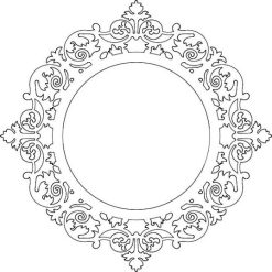 فایل قاب آینه زیبا دایره