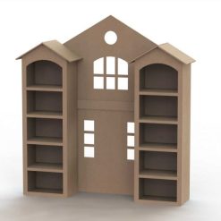 فایل شلف دیواری طرح کلبه چند طبقه