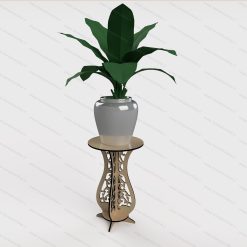 فایل لیزری زیر گلدانی ایستاده